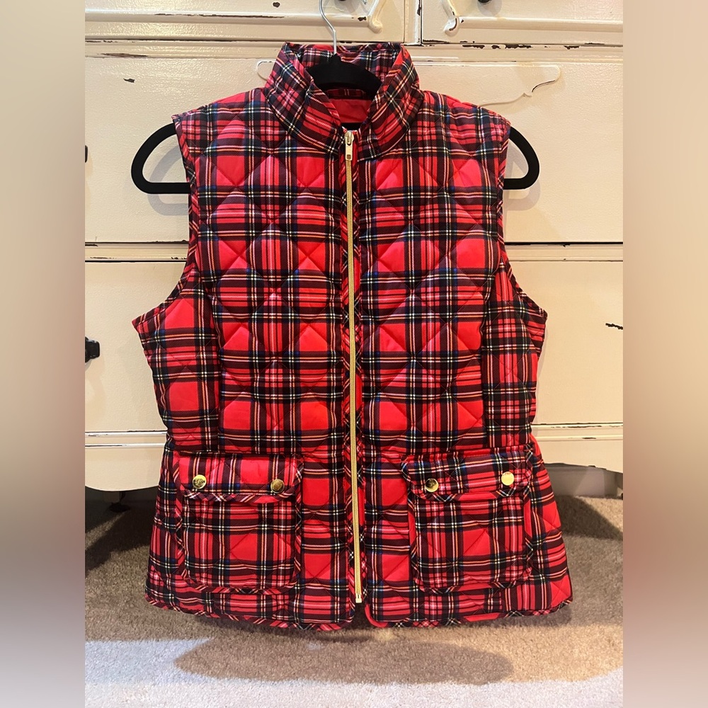 St. John's Bay Tartan Quilted Vest Size Small - Picture 1 of 6